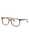 Ray Ban Square-frame Glasses In Brown