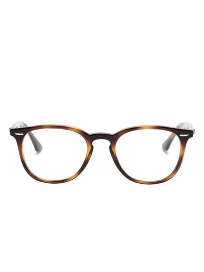 Ray Ban Square-frame Glasses In Brown