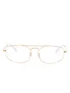 Ray Ban Square-frame Glasses In Gold