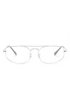 Ray Ban Explorer V Optics Eyeglasses Silver Frame Clear Lenses Polarized 58-17 In Silver