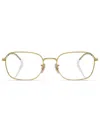 Ray Ban Square-frame Optical Glasses In Gold