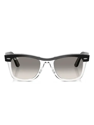 Ray Ban Square-frame Polished Sunglasses In Black