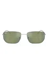 Ray Ban Square-frame Rimless Sunglasses In Green
