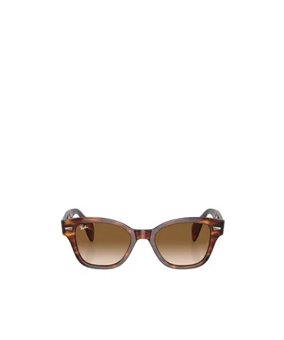 Ray Ban Ray-ban Square Frame Sunglasses In Brown