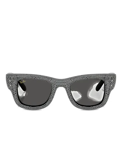 Ray Ban Square-frame Sunglasses In Metallic