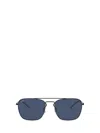 Ray Ban Rb3588 Sunglasses Black Frame Blue Lenses 55-19 In Blue