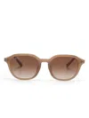 Ray Ban Square-frame Sunglasses In Brown