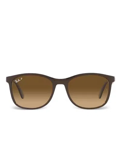 Ray Ban Square-frame Sunglasses In Brown