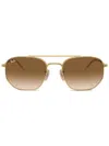 Ray Ban Square-frame Sunglasses In Gold