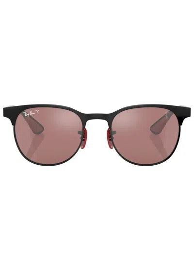 Ray Ban X Scuderia Ferrari Square-frame Sunglasses In Schwarz