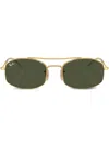 Ray Ban Square-frame Tinted-lenses Sunglasses In Gold