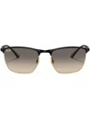 Ray Ban Square-frame Tinted Sunglasses In 187/32 Black On Arista