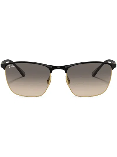 Ray Ban Square-frame Tinted Sunglasses In 187/32 Black On Arista