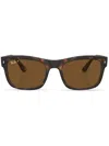Ray Ban Square-frame Tortoiseshell Sunglasses In Braun