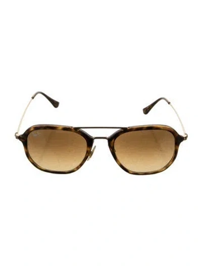 Pre-owned Ray Ban Square Gradient Sunglasses In Brown
