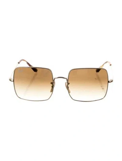 Pre-owned Ray Ban Square Gradient Sunglasses In Brown
