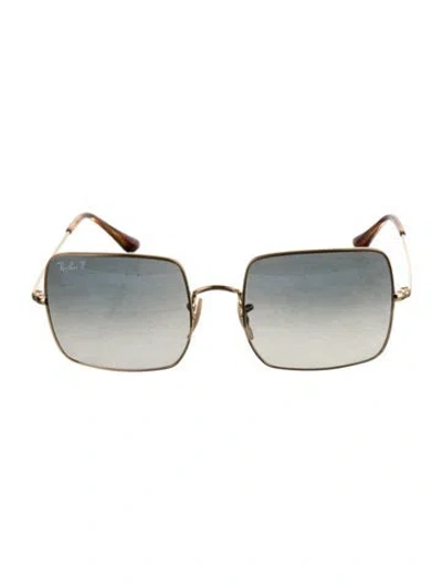 Pre-owned Ray Ban Square Gradient Sunglasses In Gold