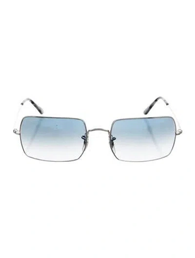 Pre-owned Ray Ban Square Gradient Sunglasses In Silver