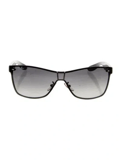 Pre-owned Ray Ban Square Gradient Sunglasses In Silver