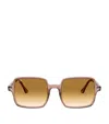 Ray Ban Square Ii Sunglasses In Brown