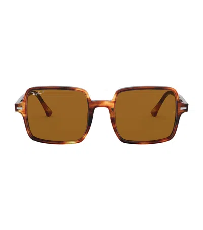 Ray Ban Square Ii Tortoiseshell Sunglasses In Brown