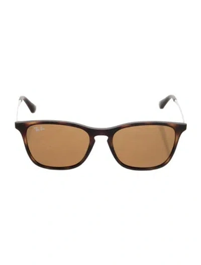 Pre-owned Ray Ban Babies' Square Junior Sunglasses In Brown