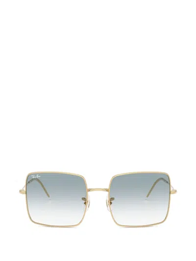 Ray Ban Square Reverse Sunglasses In Gold