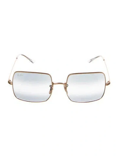 Pre-owned Ray Ban Square Square Sunglasses In Gold