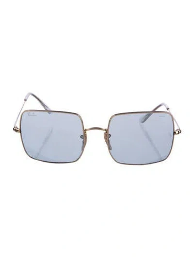 Pre-owned Ray Ban Square Square Sunglasses In Gold