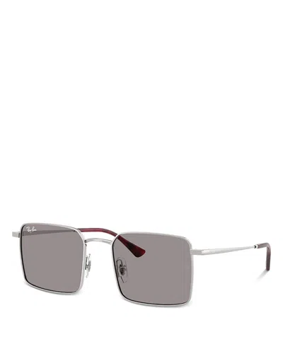 Ray Ban Ray-ban 53mm Square Sunglasses In Gray