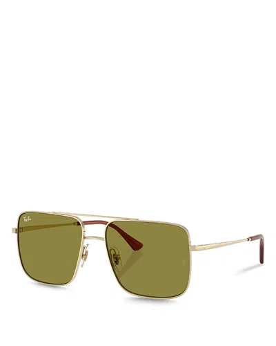 Ray Ban Ray-ban Square Sunglasses, 56mm In Pale Gold