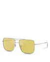 Ray Ban Ray-ban Square Sunglasses, 56mm In Silver