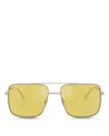 Ray Ban Ray-ban Square Sunglasses, 56mm In Yellow/silver