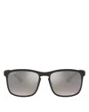 Ray Ban Ray-ban Square Sunglasses, 58mm In Black/gray Mirrored Solid
