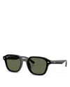 Ray Ban Erik Sunglasses Black Frame Green Lenses 53-20 In Black