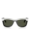 Ray Ban Square Sunglasses In Green