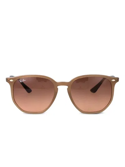 Ray Ban Square Sunglasses In Brown