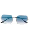 Ray Ban Square Sunglasses In Metallic