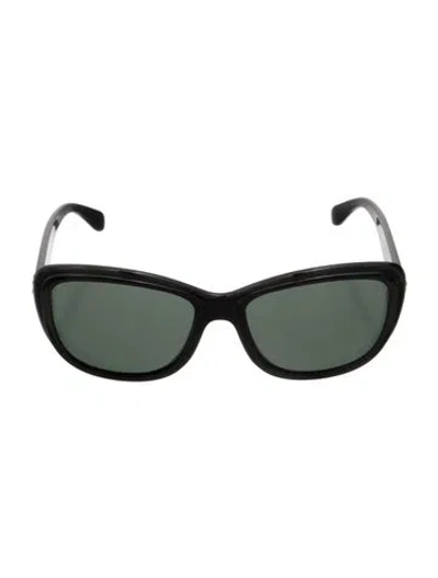 Pre-owned Ray Ban Square Tinted Sunglasses In Black