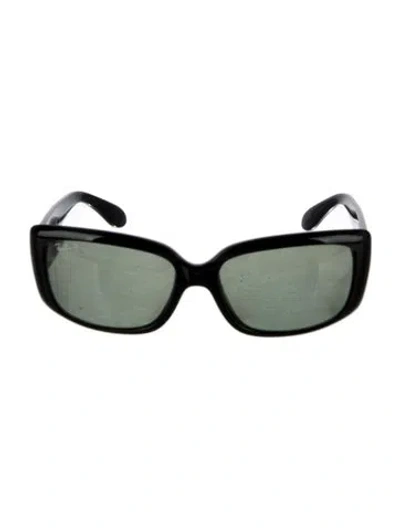Pre-owned Ray Ban Square Tinted Sunglasses In Black
