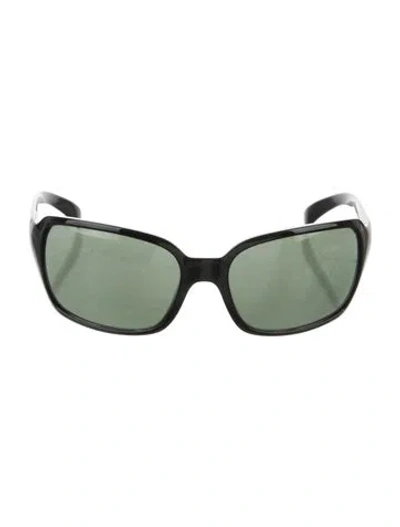 Pre-owned Ray Ban Square Tinted Sunglasses In Black