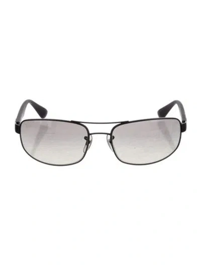 Pre-owned Ray Ban Square Tinted Sunglasses In Black