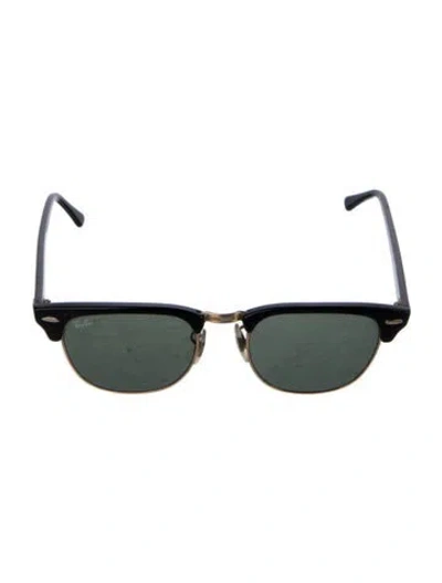 Pre-owned Ray Ban Square Tinted Sunglasses In Black