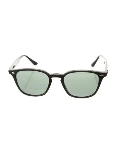Pre-owned Ray Ban Square Tinted Sunglasses In Black