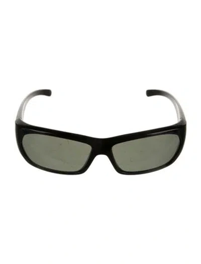 Pre-owned Ray Ban Square Tinted Sunglasses In Black