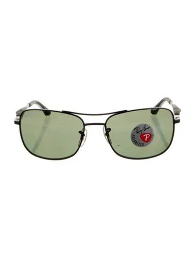 Pre-owned Ray Ban Square Tinted Sunglasses In Black