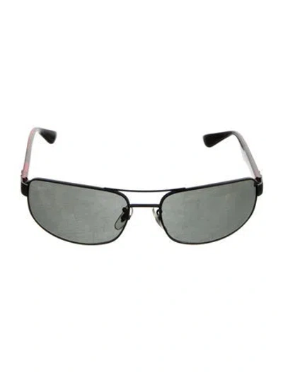 Pre-owned Ray Ban Square Tinted Sunglasses In Black