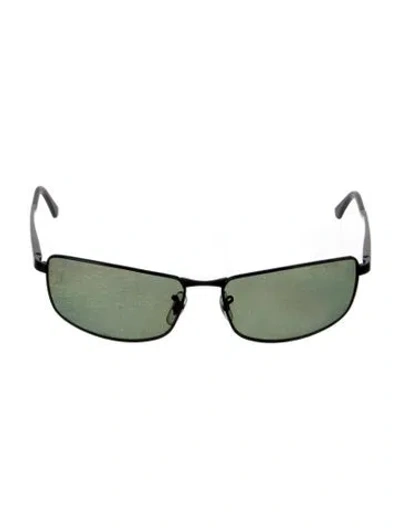 Pre-owned Ray Ban Square Tinted Sunglasses In Black