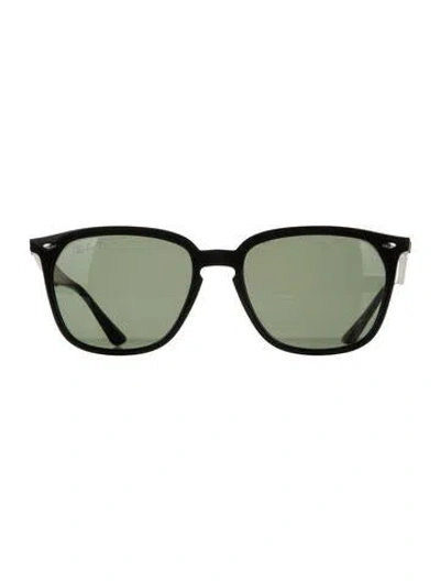 Pre-owned Ray Ban Square Tinted Sunglasses In Black