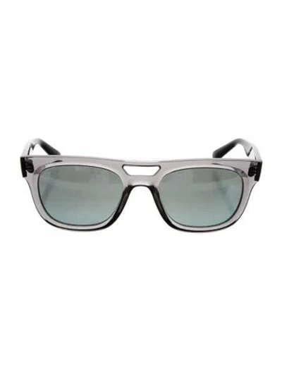 Pre-owned Ray Ban Square Tinted Sunglasses In Black